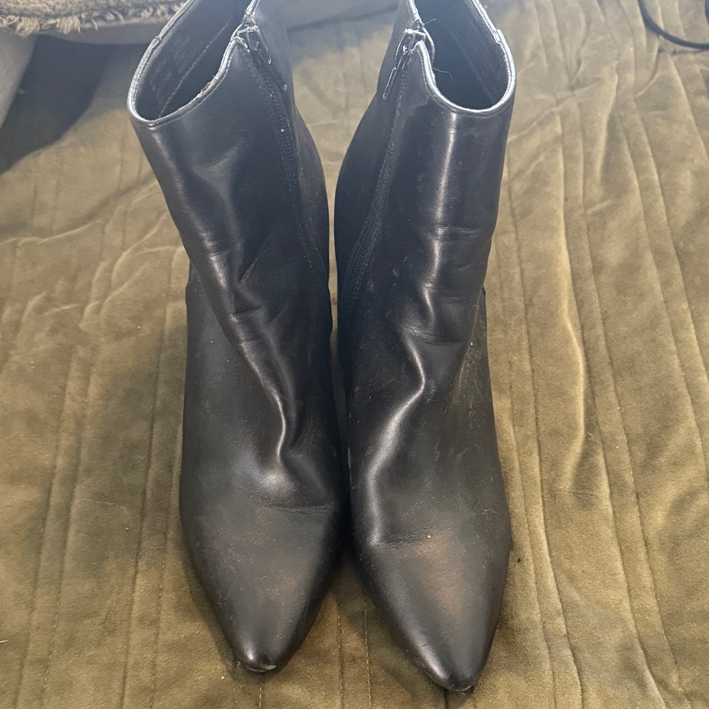 Madden Girl Sleek Black Ankle Booties